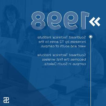 Southeast Technical Institute increases by 112 acres to the west and south of campus.

Southeast Technical Institute becomes the first wireless campus in South Dakota.